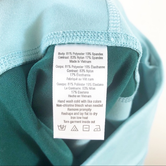 ALO YOGA Range Capri Cropped Legging Teal Green Mesh XS Mid Rise - Picture 6 of 7